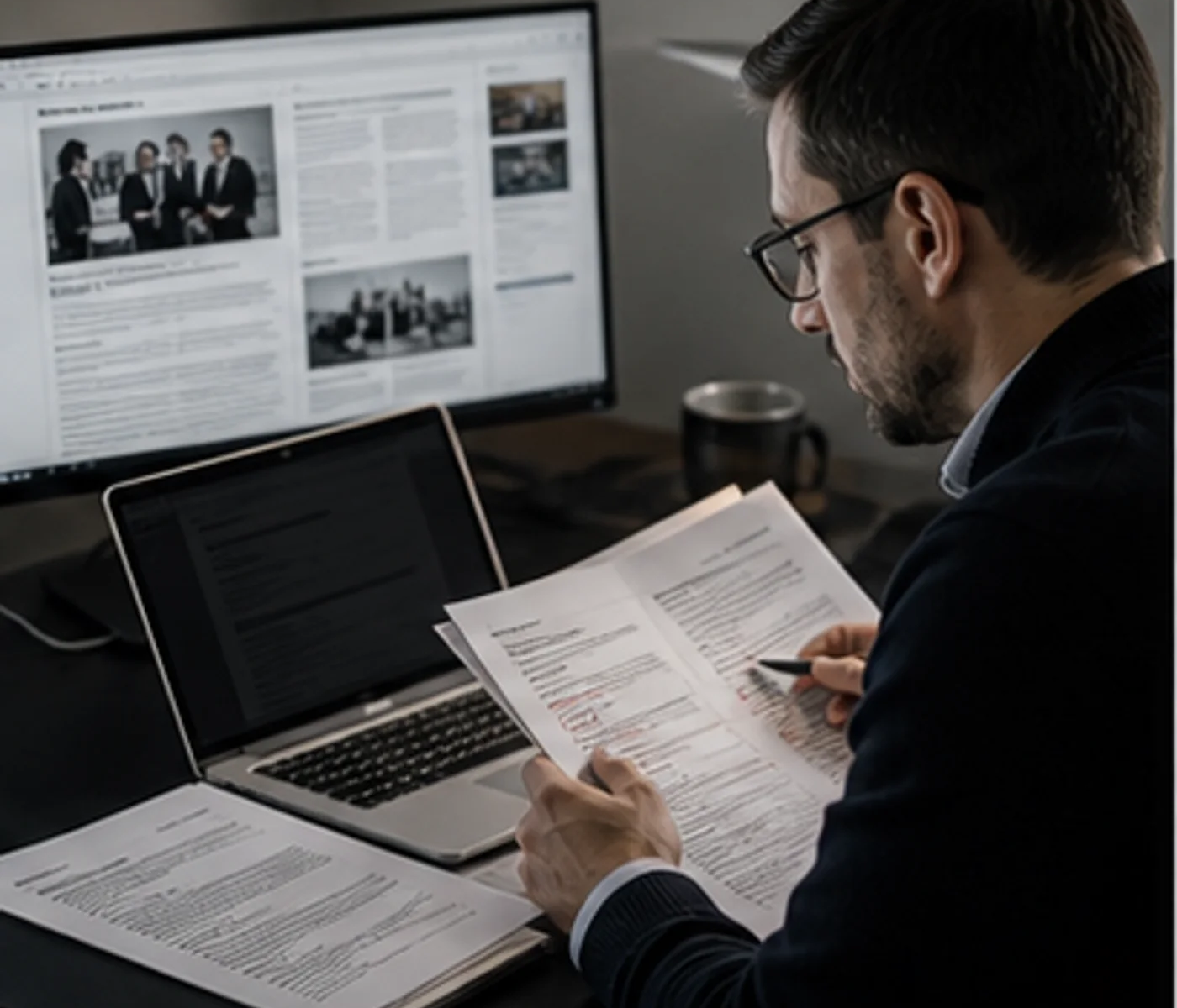 Analytička prochází mediální a soudní rešerše a značí reputační stopy.